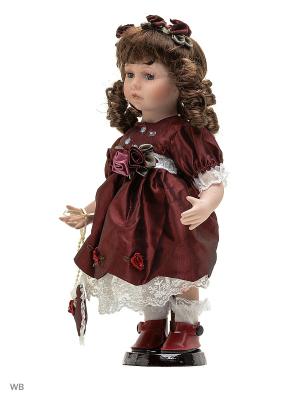 Кукла фарфор 12 Аннет Angel Collection. Цвет: малиновый, белый