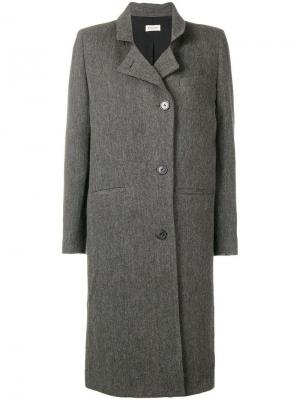 Однобортное пальто Bronte Masscob. Цвет: серый