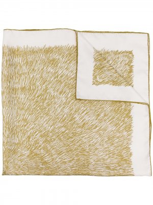 Шелковый платок pre-owned с абстрактным принтом Hermès. Цвет: золотистый