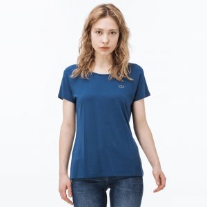 Футболки Женская футболка Lacoste. Цвет: голубой
