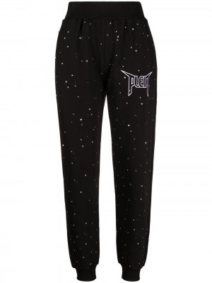 Спортивные брюки с вышитым логотипом Philipp Plein. Цвет: черный