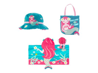 Комплект Mermaid пляжный детский, синий/розовый Stephen Joseph