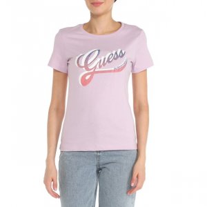 Футболки и топы Guess. Цвет: сиреневый