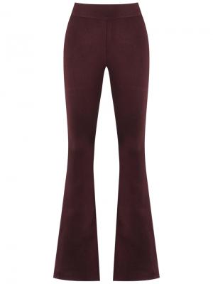 Расклешенные трикотажные брюки Cecilia Prado. Цвет: красный