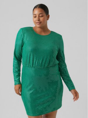 Коктейльное платье стандартного кроя Vero Moda Curve, зеленый curve