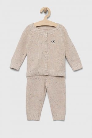 Хлопковый детский комплект , бежевый Calvin Klein Jeans