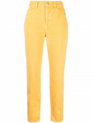 Прямые джинсы с нашивкой-логотипом WASHINGTON DEE CEE. Цвет: желтый