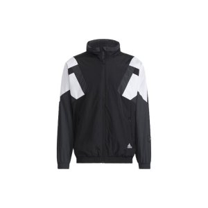 Colorblock Stand Collar Sports Jacket Men Outerwear Black HE7472 Adidas