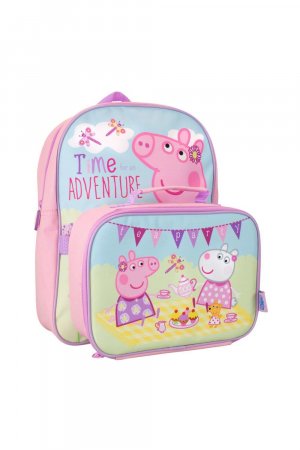 Детский рюкзак и набор для обеда, розовый Peppa Pig