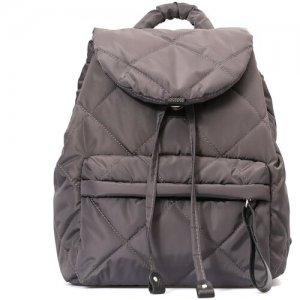 Рюкзак торба , фактура рельефная, стеганая, матовая, серый FABRIZIO. Цвет: серый
