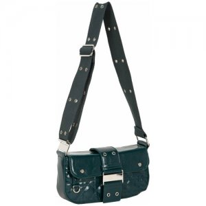 Женская сумка , на плечо, удобная сумка, кросс-боди, экокожа, стеганная 25 x 13 6 Pola. Цвет: зеленый