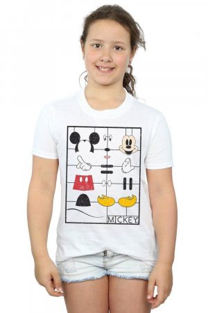 Хлопковая футболка с Микки Маусом «Конструктор», белый Disney