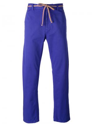Прямые брюки с поясом Marc Jacobs. Цвет: синий