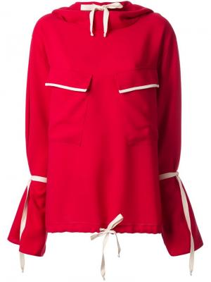 Толстовка с капюшоном и карманами N Duo. Цвет: красный