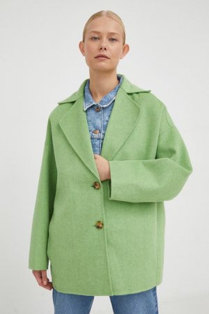 Американское винтажное шерстяное пальто , зеленый American Vintage