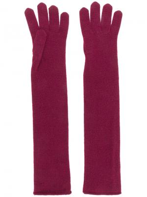 Длинные перчатки Drumohr. Цвет: розовый и фиолетовый