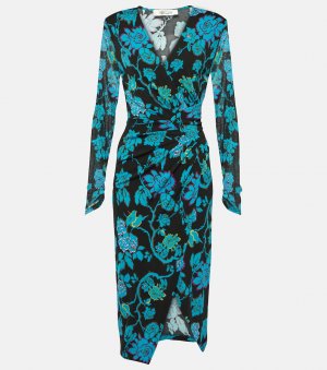 Платье миди из джерси с принтом nevine Diane Von Furstenberg, черный Furstenberg