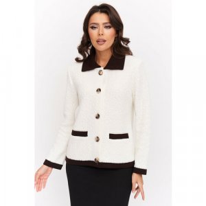 Пиджак , размер 48, белый, черный Текстильная Мануфактура. Цвет: белый/черный