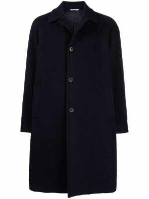 Однобортное пальто с косым воротником Manuel Ritz. Цвет: синий