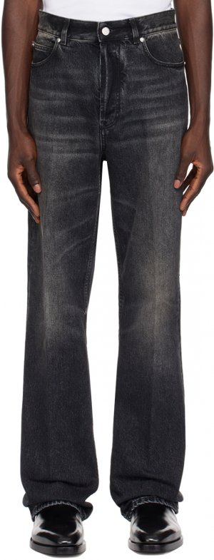 Черные джинсы с потертостями Ferragamo