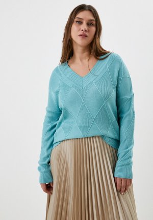 Пуловер Vivawool. Цвет: бирюзовый