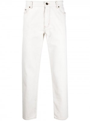 Зауженные джинсы Saint Laurent. Цвет: белый