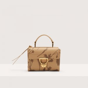 Кожаная сумка с теневым принтом ARLETTIS SHADOW PRINT SMALL, коричневый Coccinelle