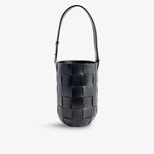 Кожаная сумка через плечо Cassette Lantern , черный Bottega Veneta