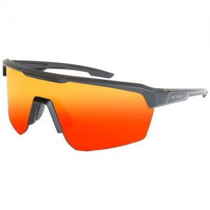 Спортивные очки Route Черные Матовые/Зеркально-оранжевые линзы OCEAN. Цвет: черный