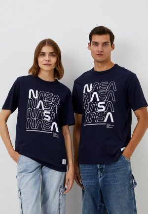 Футболка Alpha Industries NASA Capsule. Цвет: синий