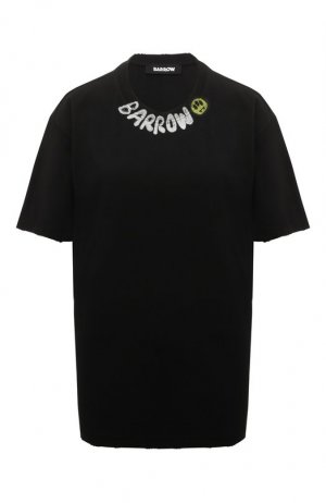 Хлопковая футболка Barrow. Цвет: чёрный