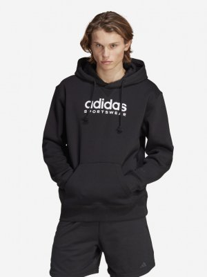 Джемпер флисовый, Черный adidas. Цвет: черный