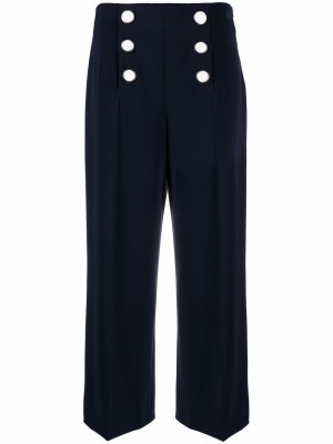 Укороченные брюки с двубортным поясом Boutique Moschino. Цвет: синий