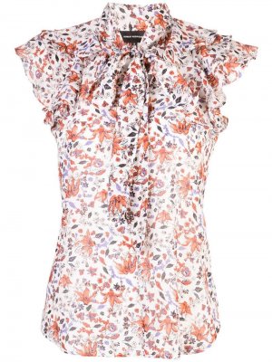 Блузка без рукавов с цветочным принтом Robert Rodriguez Studio. Цвет: красный