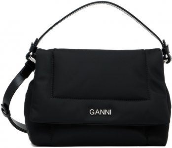 Черная маленькая сумка-подушка GANNI