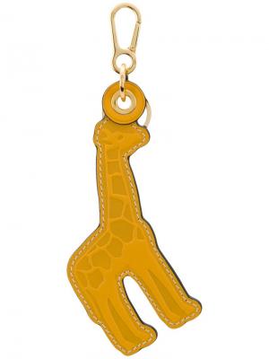 Брелок для ключей в виде жирафа Loewe. Цвет: yellow
