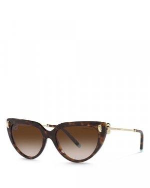 Солнцезащитные очки «кошачий глаз», 54 мм , цвет Brown Tiffany & Co.