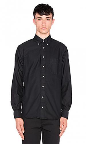 Рубашка с застёжкой на пуговицах Gitman Vintage. Цвет: черный