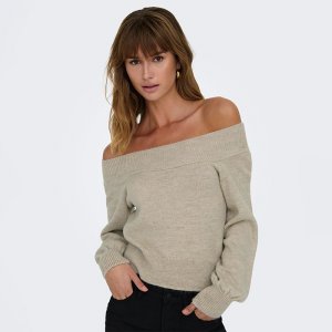 Вязаный свитер Джейн с открытыми плечами ТОЛЬКО для женщин Only