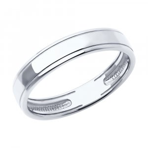 Обручальное кольцо из белого золота SOKOLOV