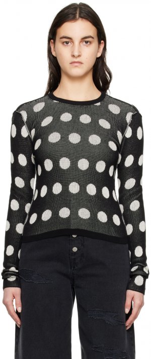 Черно-белый свитер в горошек MM6 Maison Margiela