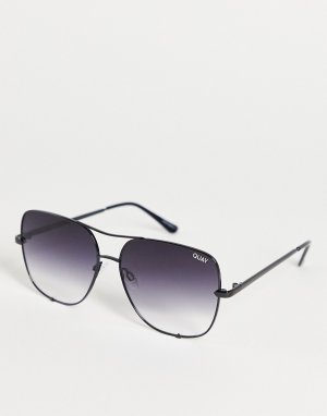 Черные солнцезащитные очки унисекс в стиле мореплавателя Quay High Key-Черный цвет Australia