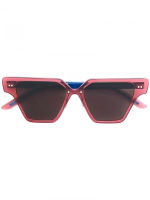 Солнцезащитные очки геометрической формы Cheetah Flamingo Delirious. Цвет: розовый и фиолетовый