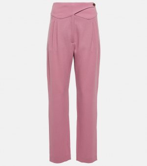 Cool & Easy прямые шерстяные брюки с высокой посадкой BLAZÉ MILANO, розовый Milano