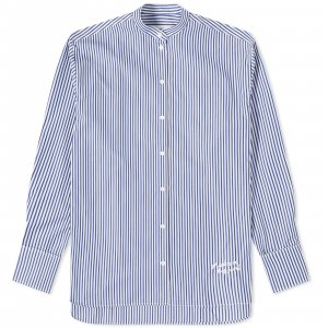 Рубашка Maison Kitsune Oversize, цвет Blue & Navy Stripes Kitsuné