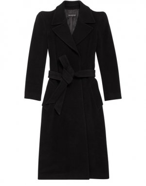 Приталенное пальто с круглыми плечами , черный Balenciaga