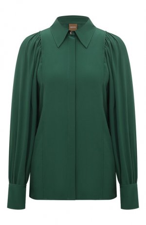 Шелковая блузка BOSS. Цвет: зелёный