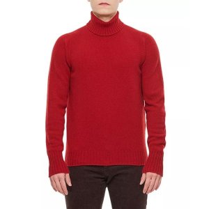 Свитер high neck wool sweater, красный Drumohr