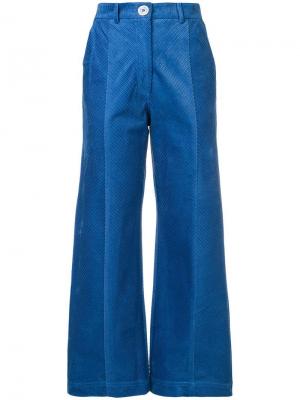 Укороченные брюки палаццо Manoush. Цвет: синий