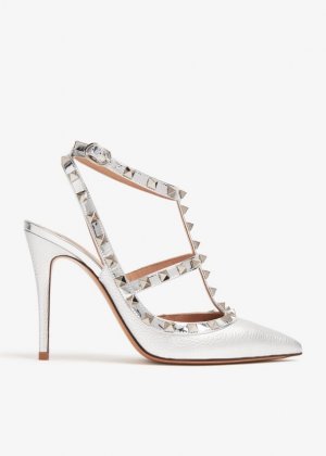 Туфли Rockstud, серебряный Valentino Garavani